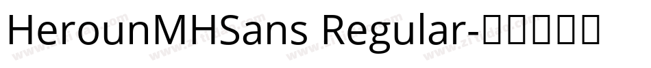 HerounMHSans Regular字体转换